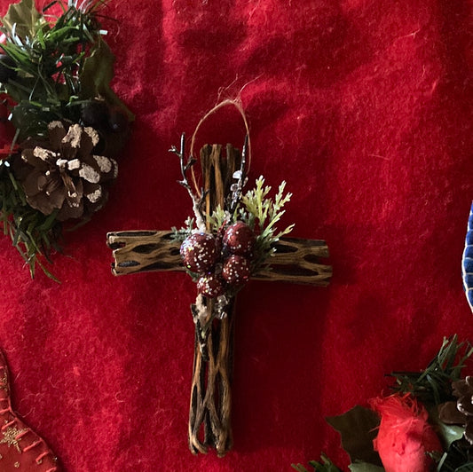 Cactus Cholla Cross Ornament